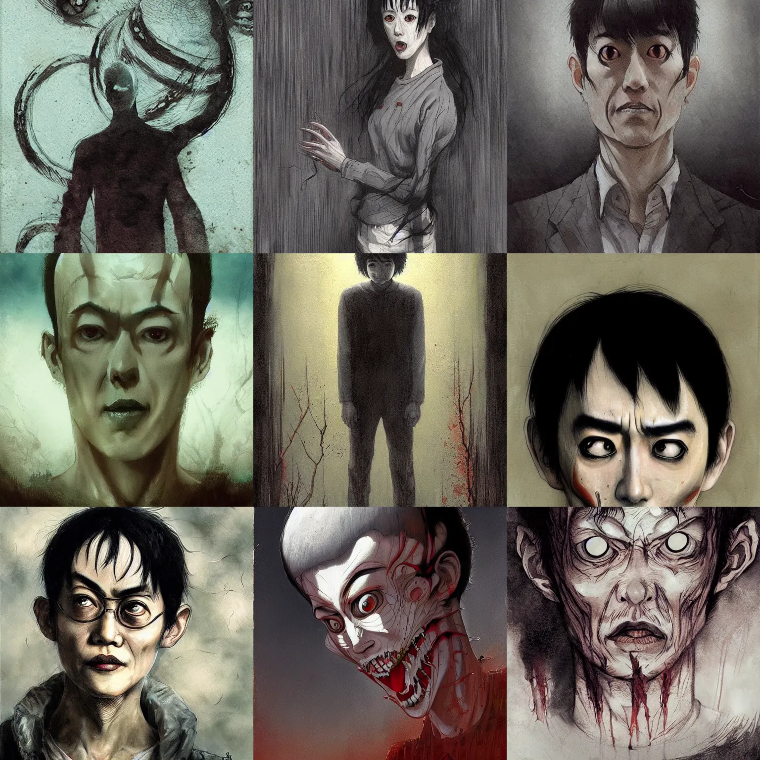 Prompt: junji ito by greg rutkowski