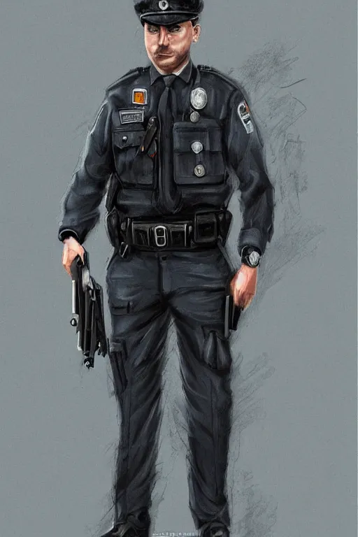 Image similar to police officer, greater manchester police, highly detailed, digital art, sharp focus, trending on art station