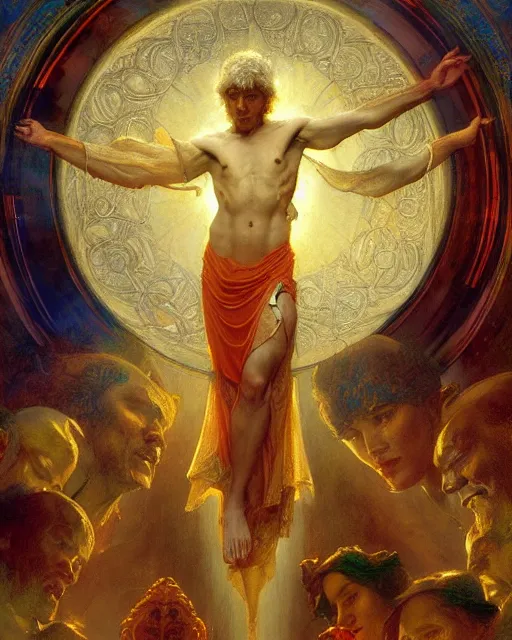 Image similar to the nine spheres of heaven from dante's divine comedy. highly detailed painting by gaston bussiere, craig mullins, j. c. leyendecker 8 k