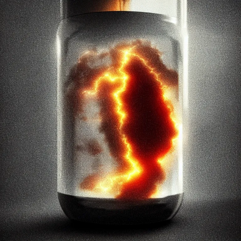 Prompt: a tornado inside of a jar, octane render, trending on artstation, greg rutkowski very coherent symmetrical artwork. cinematic, hyper realism, high detail, octane render, 8 k