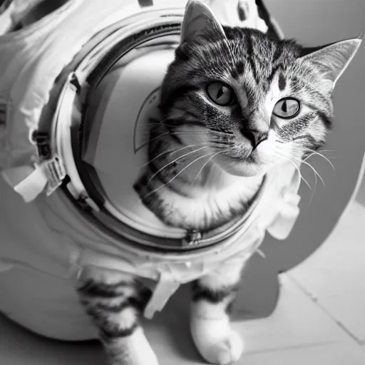 Image similar to photo of cat in space suit