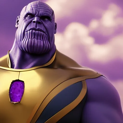 Image similar to thanos with a swimsuit, hyperrealistic, photography, award winning