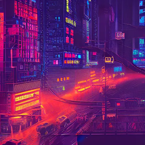 Prompt: night city, retro wave, night, neon, post - soviet cyberpunk, russian doomer cyberpunk, pixel art, high detail, sharp focus, different angles, 4 k