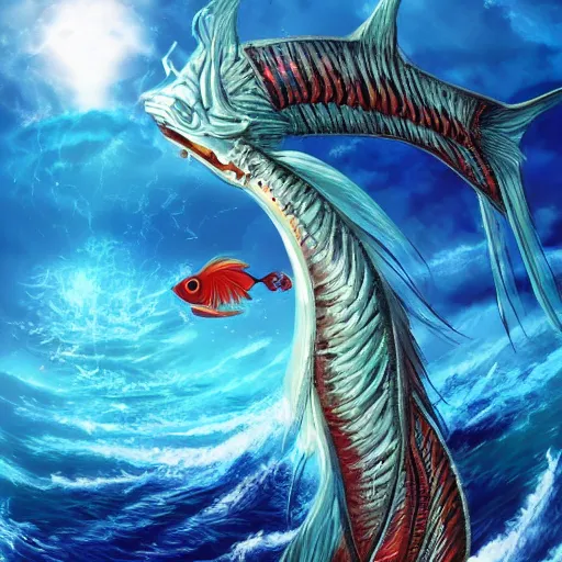 Image similar to the wind fish from koholint island, magical fantasy epic high resolution