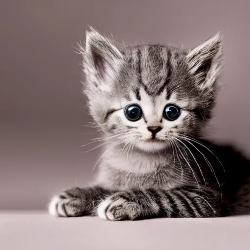 Image similar to electron microscope image of an adorable kitten