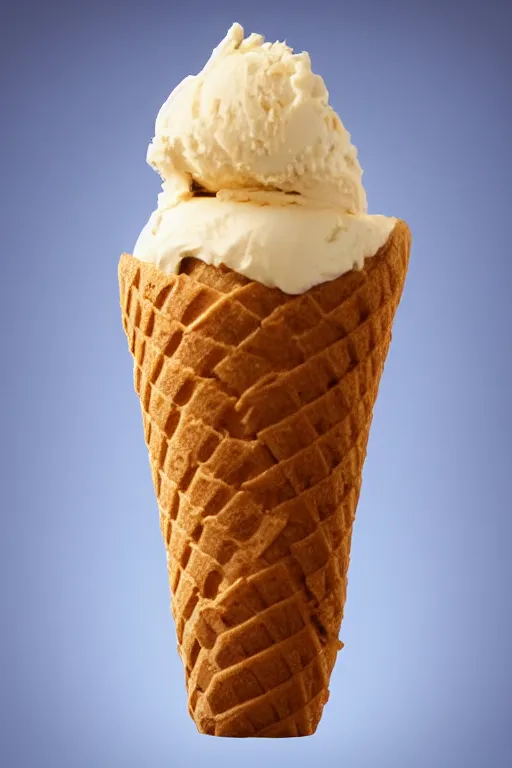 Image similar to 📷 conan o'brien the ice - cream cone 🍦, made of food, still image, dynamic lighting, 4 k