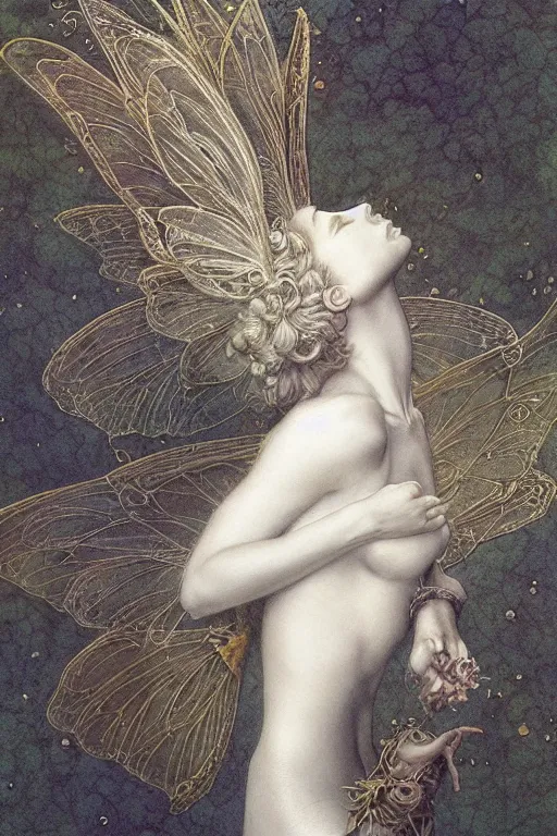 Image similar to a faerie, golden ratio, detailed, by jean - baptiste monge and maxfield parrish and artgerm