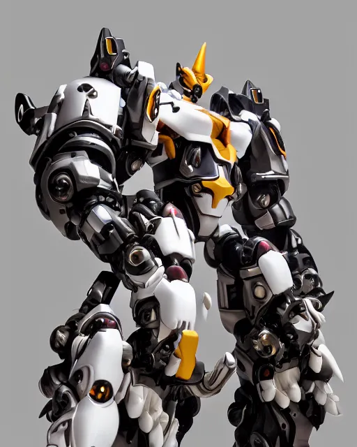 Prompt: centered portrait of soulful wargreymon mecha humanoid robotic parts, with bright led lights, real human face, pudica gesture bouguereau style, in white room, ultra - realistic and intricate, soft portrait shot 8 k