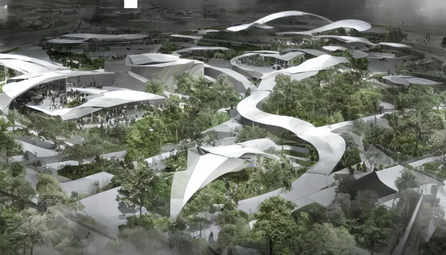 Image similar to architectural design for future zoo, big bjarke