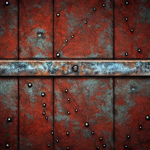 Prompt: 2 d rusted riveted metal, hd, 8 k, photoreal, best quality