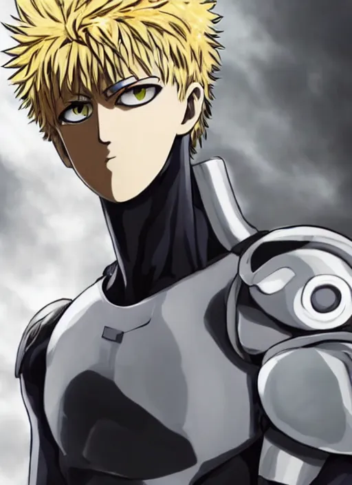 Image similar to A full portrait photo of real-life genos one punch man, f/22, 35mm, 2700K, lighting, perfect faces, award winning photography.