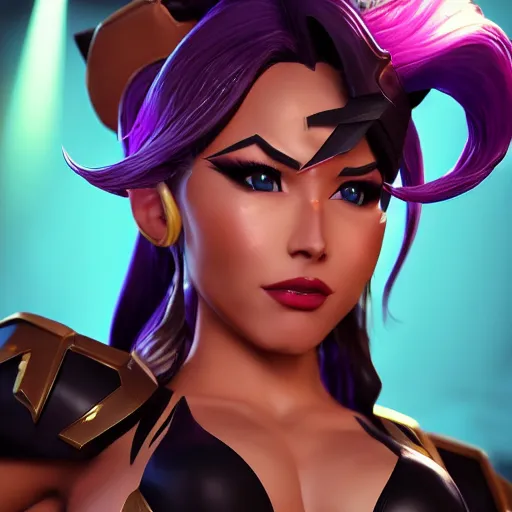 Image similar to still of pretty Caitlyn (League of Legends) in KDA More music video. 3d render, octane render, game art, realistic, highly detailed, trending on artstation, 4k, trending on artstation, pixar, cgsociety, unreal engine 5, redshift render, trending on artstation, blender, behance, cg