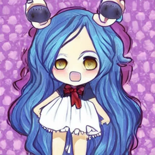 Image similar to cute chibi half-seal half-human hybrid