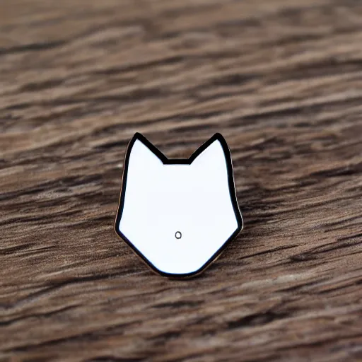 Image similar to retro minimalistic clean wolf enamel pin