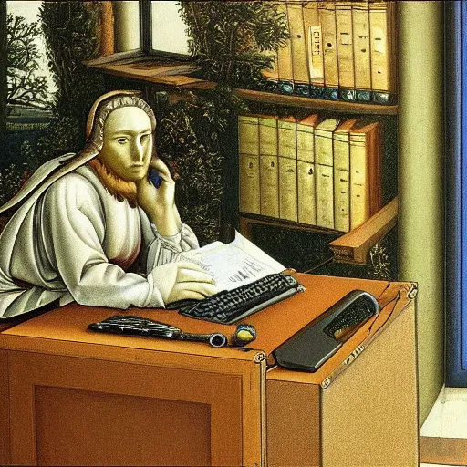 Image similar to turtle typing on a computer at the office by botticelli hd