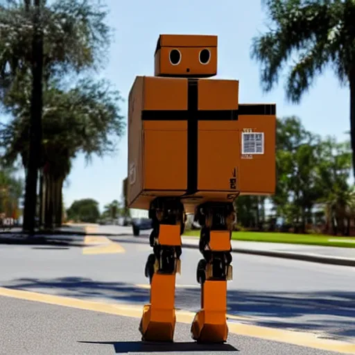Amazon Box Roboter traurig
