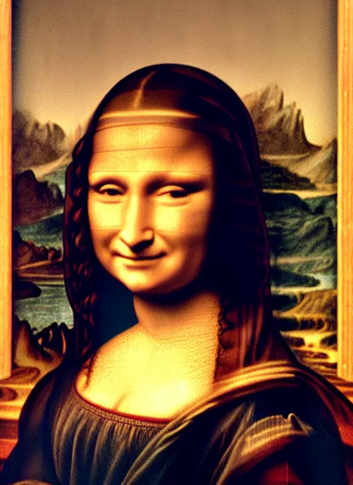 Prompt: robin williams as the mona lisa