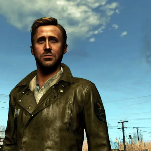 Prompt: ryan gosling in fallout 4