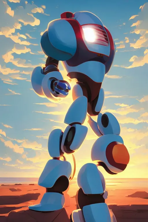 Image similar to metabots medabots medarotto medarot robot minimalist comics, behance hd by jesper ejsing, by rhads, makoto shinkai and lois van baarle, ilya kuvshinov, rossdraws global illumination ray tracing hdr radiating a glowing aura