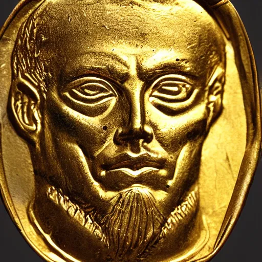 Prompt: 4 th century gold solidus coin of cyborg, today's featured photograph 4 k