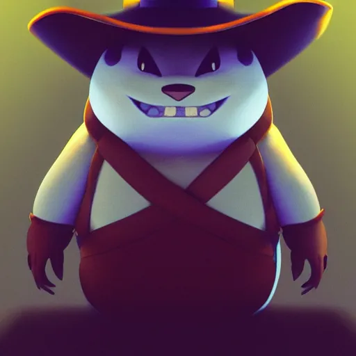 Image similar to snorlax wearing a cowboy hat by ken sugimori, digital art, character design, ultra detailed, octane render, 4 k, ultra details, dramatic lighting