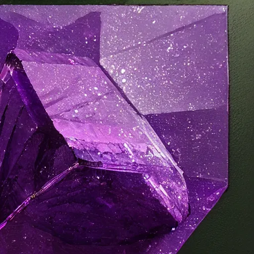 Image similar to Enormous floating dark-purple crystal shard 🎨🖌️