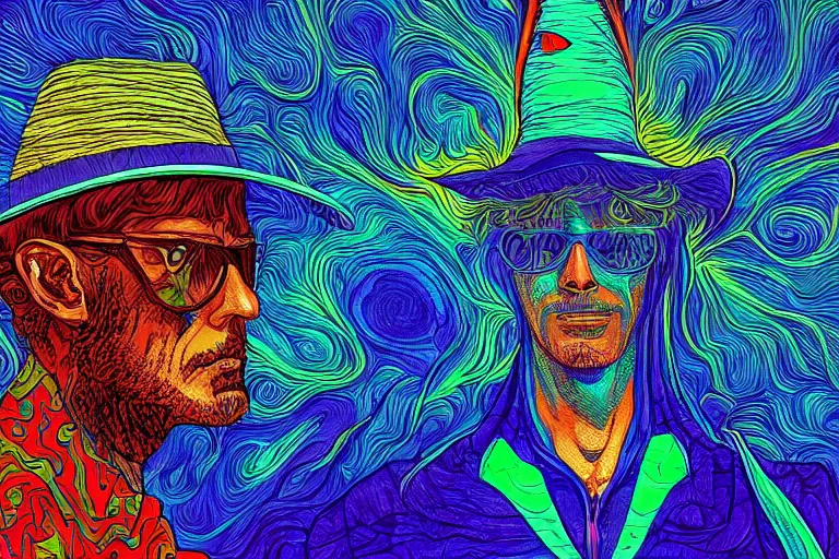 Image similar to a psychedelic tribute to nick sand in the style of a jean giraud digital art masterpiece