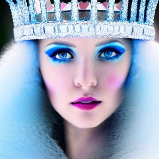 Image similar to photo of a real-life very beautiful! ice queen