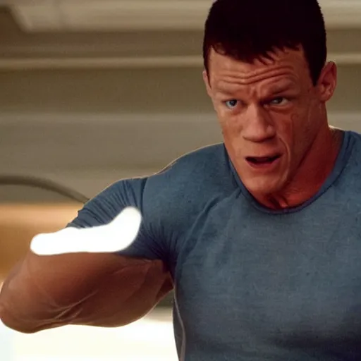Image similar to John Cena as rocky Balboa, film still