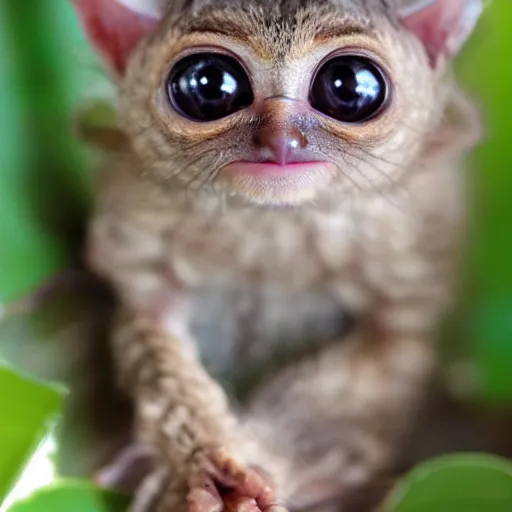 Image similar to tarsier kitten hybrid