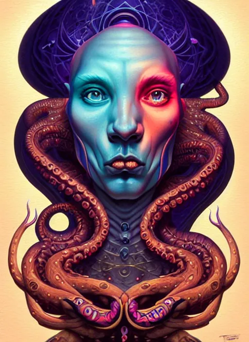 Prompt: cosmic lovecraft random wood symbol portrait, pixar style, by tristan eaton stanley artgerm and tom bagshaw.