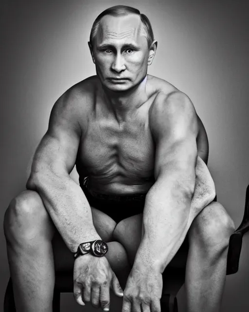 Image similar to A photo of vladimir putin the barbarian sitting on his throne, award winning photography, sigma 85mm Lens F/1.4, perfect faces