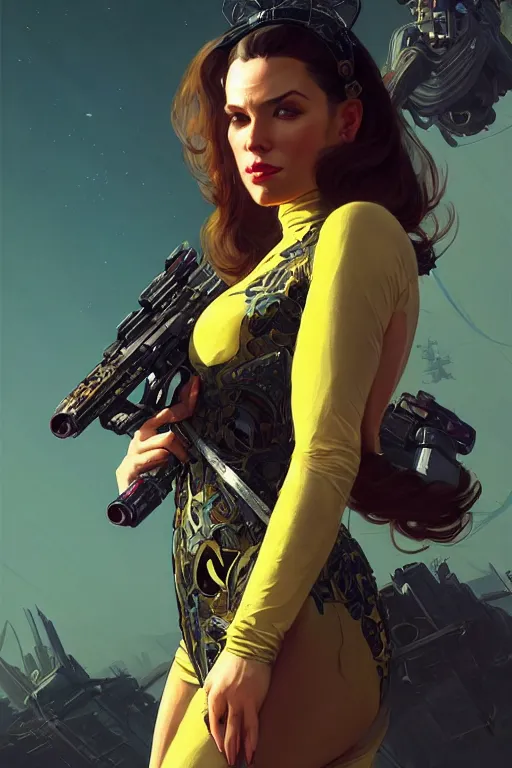 Image similar to gta 5 queen bee profile picture by greg rutkowski, dynamic pose, intricate, futuristic, fantasy, elegant, by stanley artgerm lau, greg rutkowski, thomas kindkade, alphonse mucha, loish, norman rockwell, fantasy lut, asymmetric, long hair, retro computer graphics, video game, fluid lines,