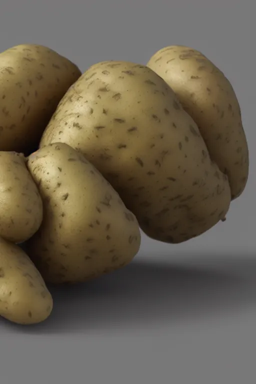 Prompt: a potato doing a backflip. Octane render. V-ray. Unreal engine 5. Hyper realism. Photographic