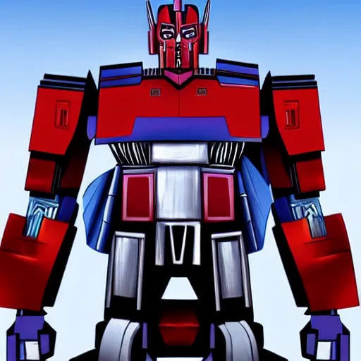 Image similar to Optimus Prime as a human