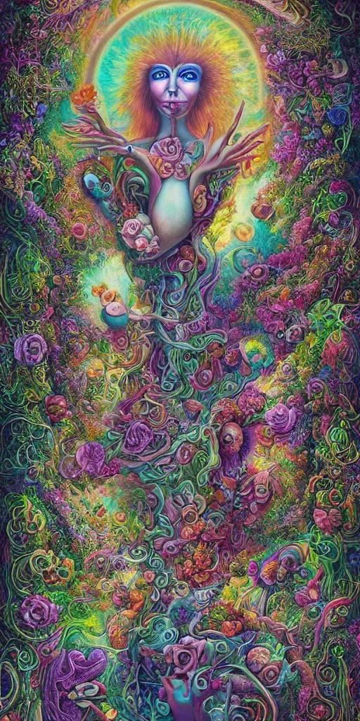 Prompt: a beautiful surrealist painting of the unknown realms of universal consciousness by hanna yata, geenss archenti flores, digital art