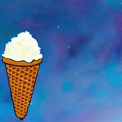Prompt: ice cream cone planet