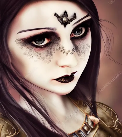 Image similar to bashkir goth girl, detailed portrait, gothic, photorealistic