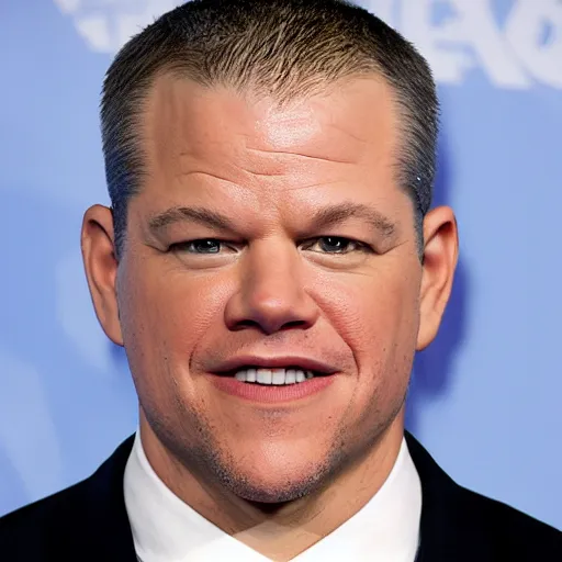 Image similar to bald matt damon