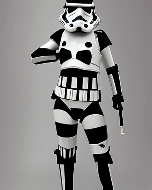 Prompt: clown girl imperial storm trooper