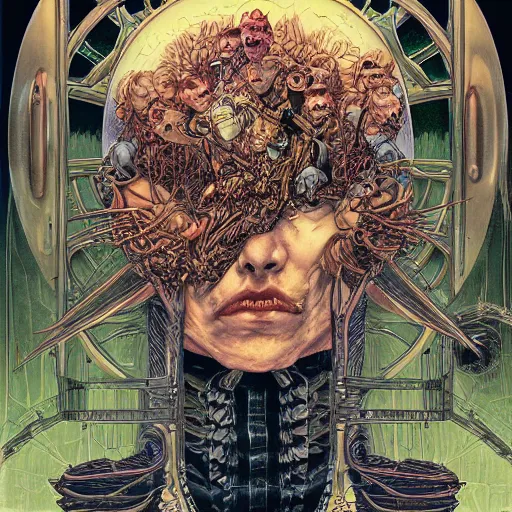 Image similar to portrait of crazy santacruz, symmetrical, by yoichi hatakenaka, masamune shirow, josan gonzales and dan mumford, ayami kojima, takato yamamoto, barclay shaw, karol bak