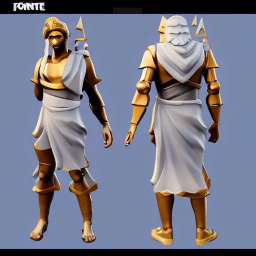 greek god fortnite skin, 3 d model, high resolution | Stable Diffusion ...