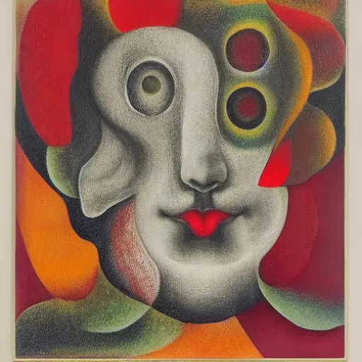 Image similar to floral face portrait by leonetto cappiello and wojciech siudmak and ernst fuchs, anni albers, oil on canvas