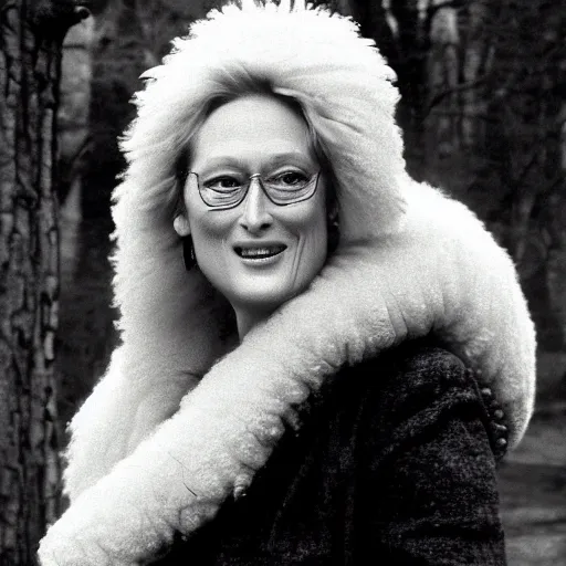 Image similar to meryl streep as a sheep