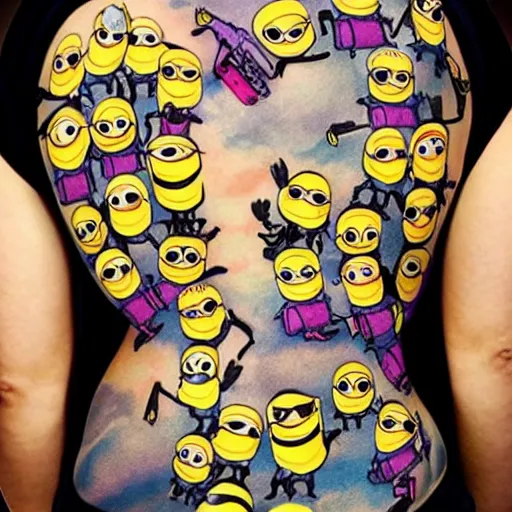 Minion tattoo by David Cairns | Minion tattoo, Tattoos, Movie tattoos