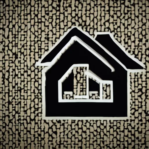 Prompt: logo of a someone entering a house