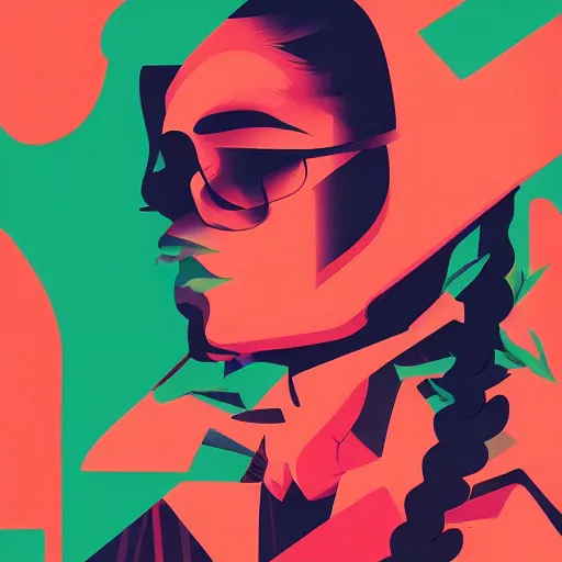 Image similar to profile picture by sachin teng, miami, organic painting, marijuana smoke, matte, hiphop, hard edges, energetic, 3 d shapes, asymmetrical, smoke, green, masterpiece