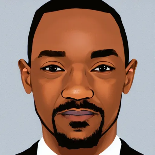 Image similar to data visualization unimpressive detailed portrait of anthony mackie