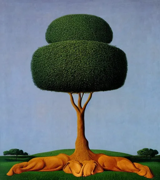 Prompt: is in an elephant or is it a tree? purpose driven life by salvadore magritte, extremely high detail, 8 k