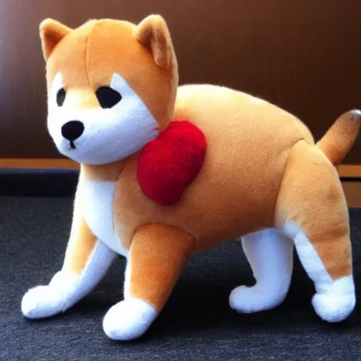 Image similar to A plushie Shiba Inu.